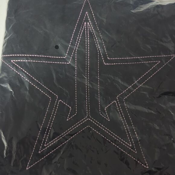 Jeffree Star Black and Pink Velour Puff Star T Shirt NWT - Picture 1 of 1